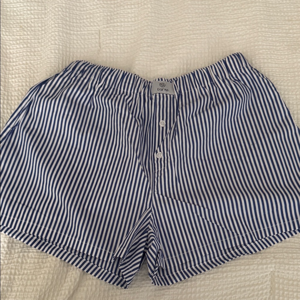 Parker Blue & White Stripe Women’s Shorts